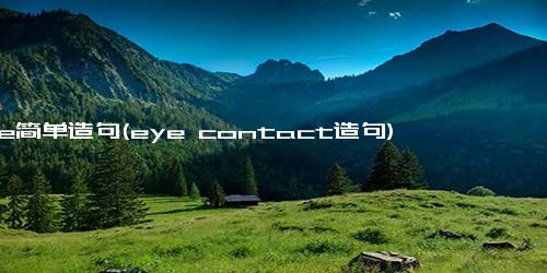 eye简单造句(eye contact造句)